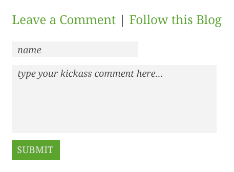 An image of a DRAFT Comment Box style. Traditional layout with the chosen color palette incorporated.